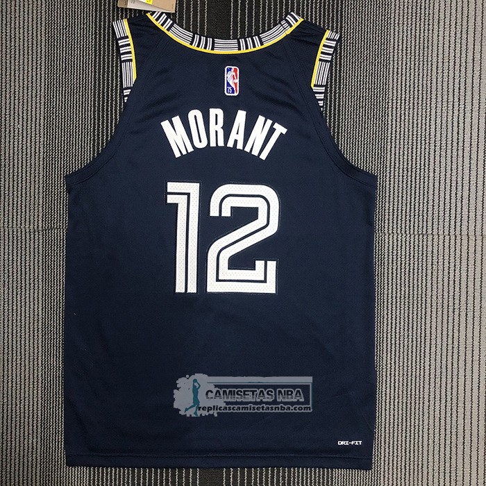 Camiseta Memphis Grizzlies Ja Morant NO 12 Ciudad 2021-22 Autentico Azul